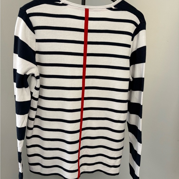 Gerry Weber German Designer Nautical Striped Top - Navy/White - Contrast Stripes - Picture 3 of 8